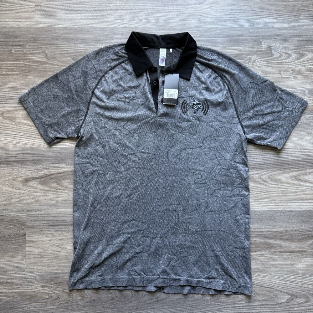 UNRL Golf Polo x Minnesota Vikings Radio Network Camo Knit Shirt Size M NWT